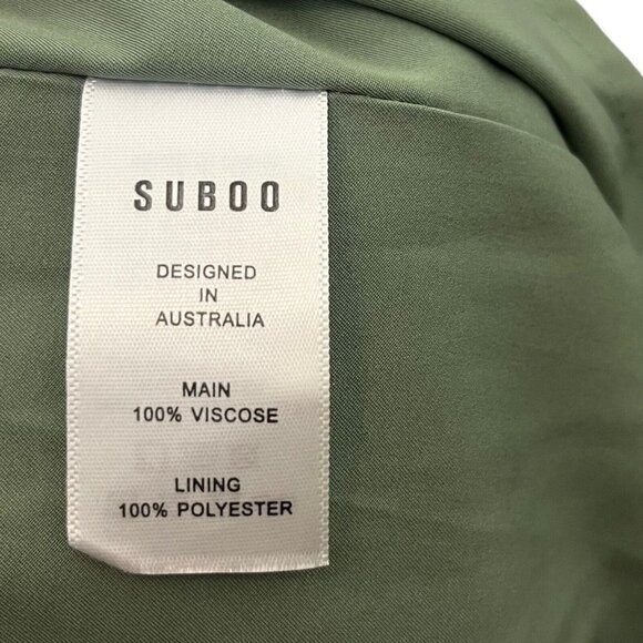 Suboo Stella Cut-Out Maxi Dress Green Women’s Size XS Halter Chiffon Flawed - Picture 9 of 13